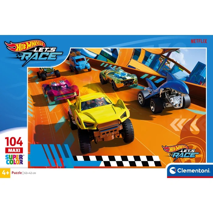Пазл Clementoni MAXI Hot Wheels 104 эл (25762) Возраст от 4 лет 
