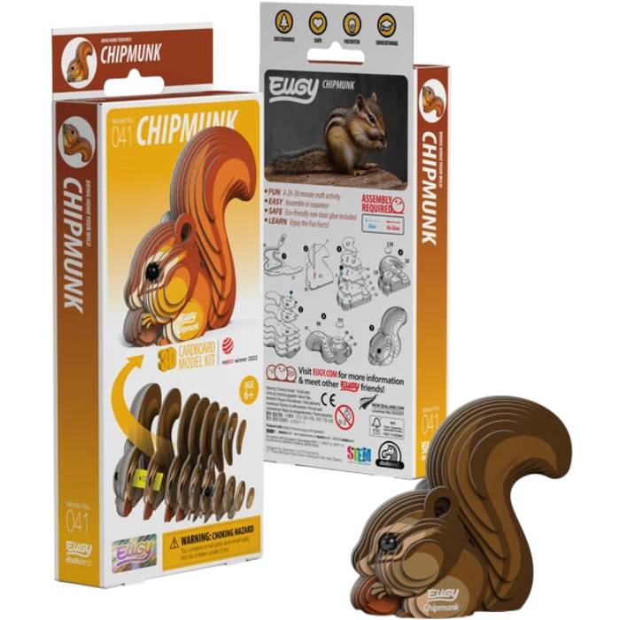 3D пазл EUGY Зоопарк Бурундук 38 ел (XEG-041) Вік від 6 років