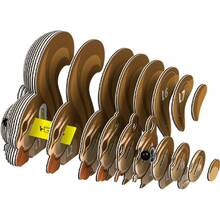 3D пазл EUGY Зоопарк Бурундук 38 ел (XEG-041)