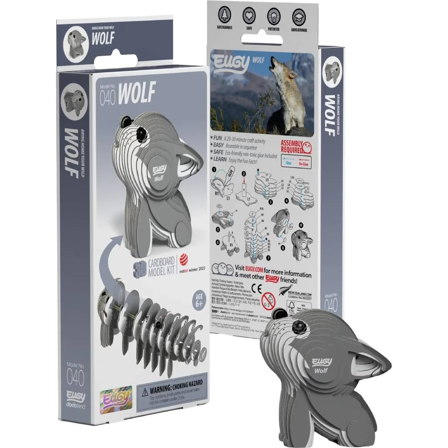 3D пазл EUGY Зоопарк Вовк 24 ел (XEG-040) Вік від 6 років