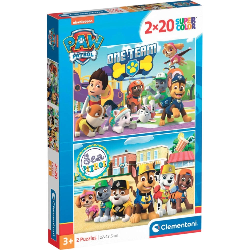 Пазл CLEMENTONI 2 в 1 Paw Patrol 2 по 20 элементов (24779)