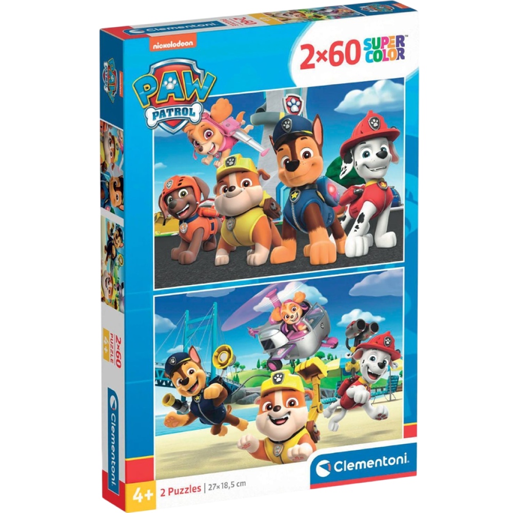 Пазл CLEMENTONI 2 в 1 Paw Patrol New 2 по 60 элементов (21623)