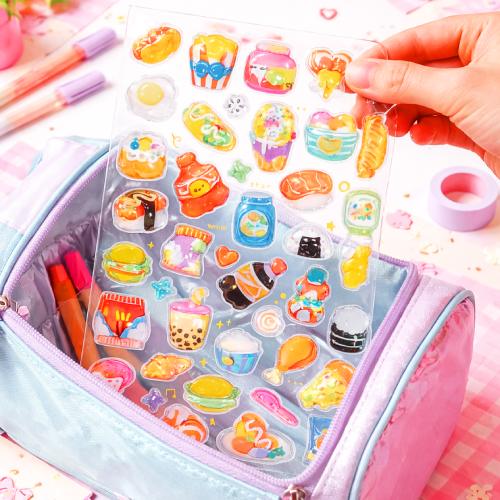 Набір 3D-наклейок TIKI WIKI Crystal Тики смачні (51368) Додатково об'ємні 3D-наклейки з ефектом кристального блиску