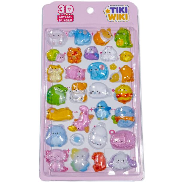 Набір 3D-наклейок TIKI WIKI Crystal Тики милі тварини (51369)
