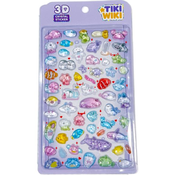 Набір 3D-наклейок TIKI WIKI Crystal Тікі веселі тварини (51423)