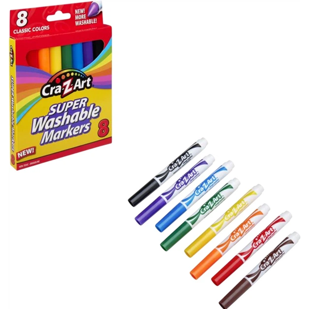 Набор маркеров CRA-Z-ART Super Washable 8шт (10000CRA)
