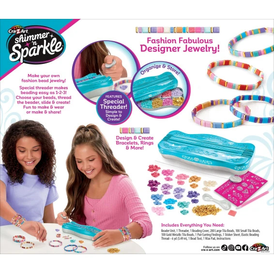 Зображення Набір для створення браслетів CRA-Z-ART Dots & Dashes Tila Bead Bracelet Studio (65606CRA)