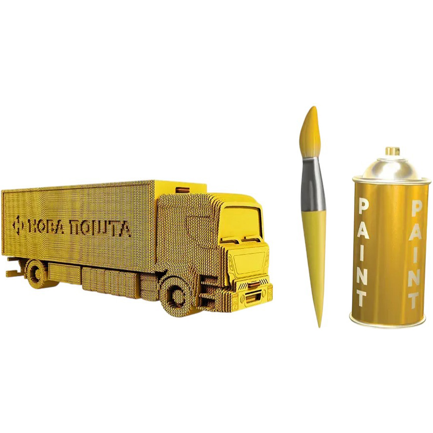 Фото 3D пазл CARTONIC Грузовик Новой почты (CARTNPTRU)