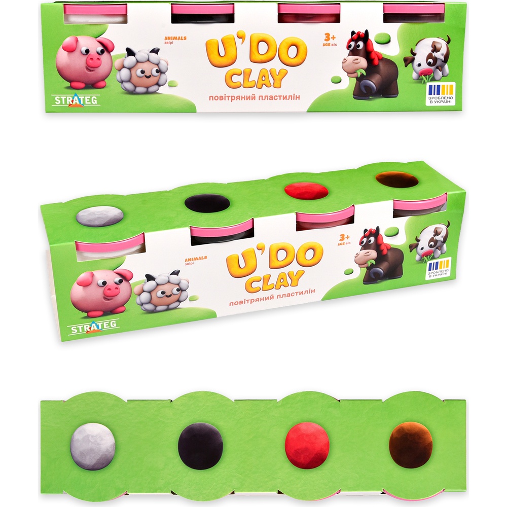 Набір для ліплення Strateg ЮДО клей 4 баночки (31109) Для кого універсально
