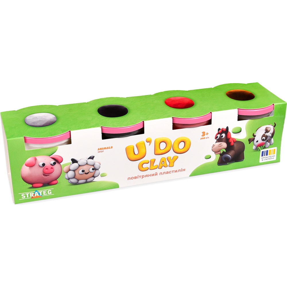 Набір для ліплення Strateg ЮДО клей 4 баночки (31109) Вік від 3 років