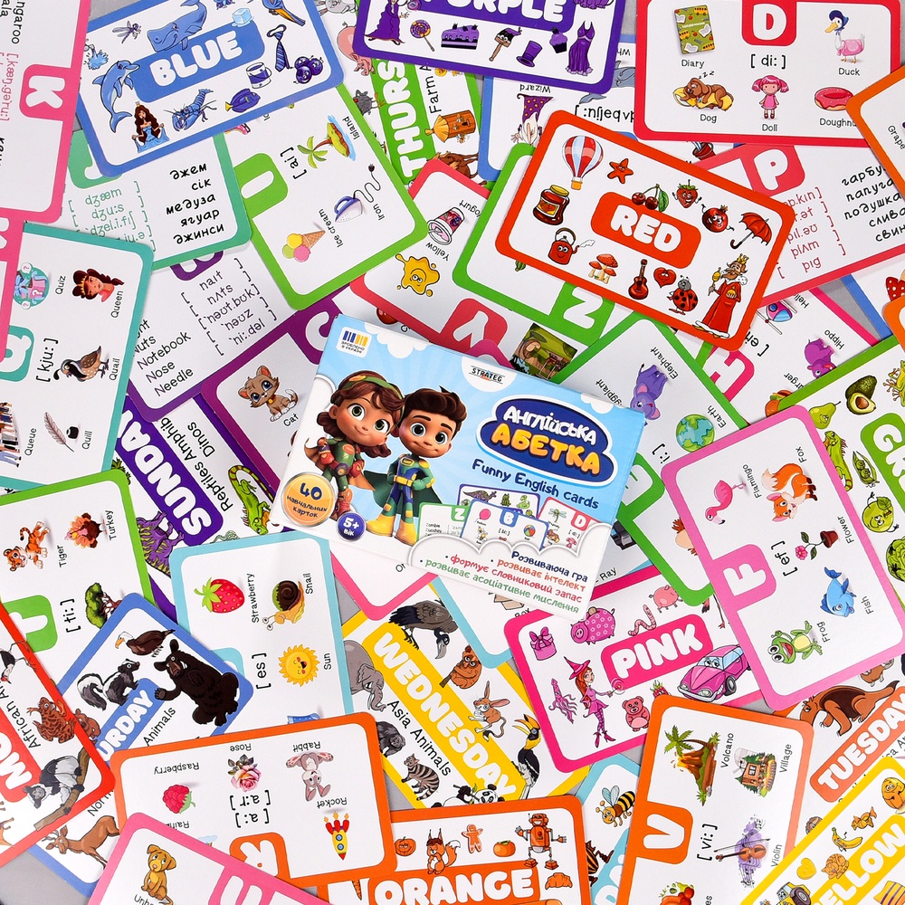 Настольная игра Strateg Английский азбука (31034) Предмет изучения лингвистика (иностранный язык)