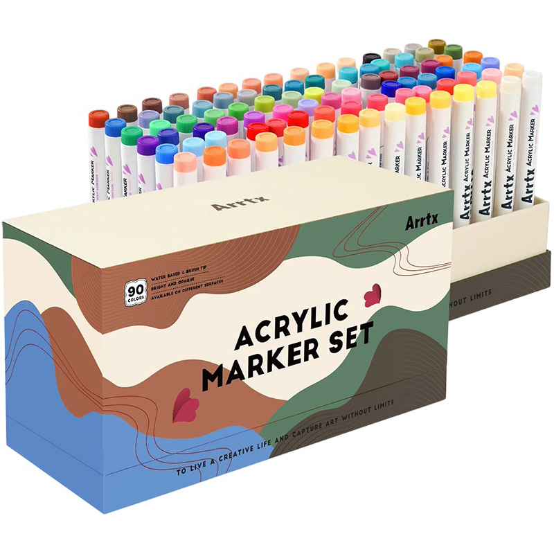 Акрилові маркери ARRTX AACM-0590A 90 кольорів (LC304431)