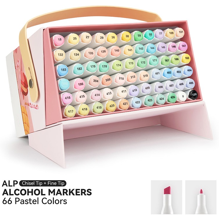 Спиртовые маркеры ARRTX ALP66 66 цветов (7263735) Дополнительно Пастельные оттенки