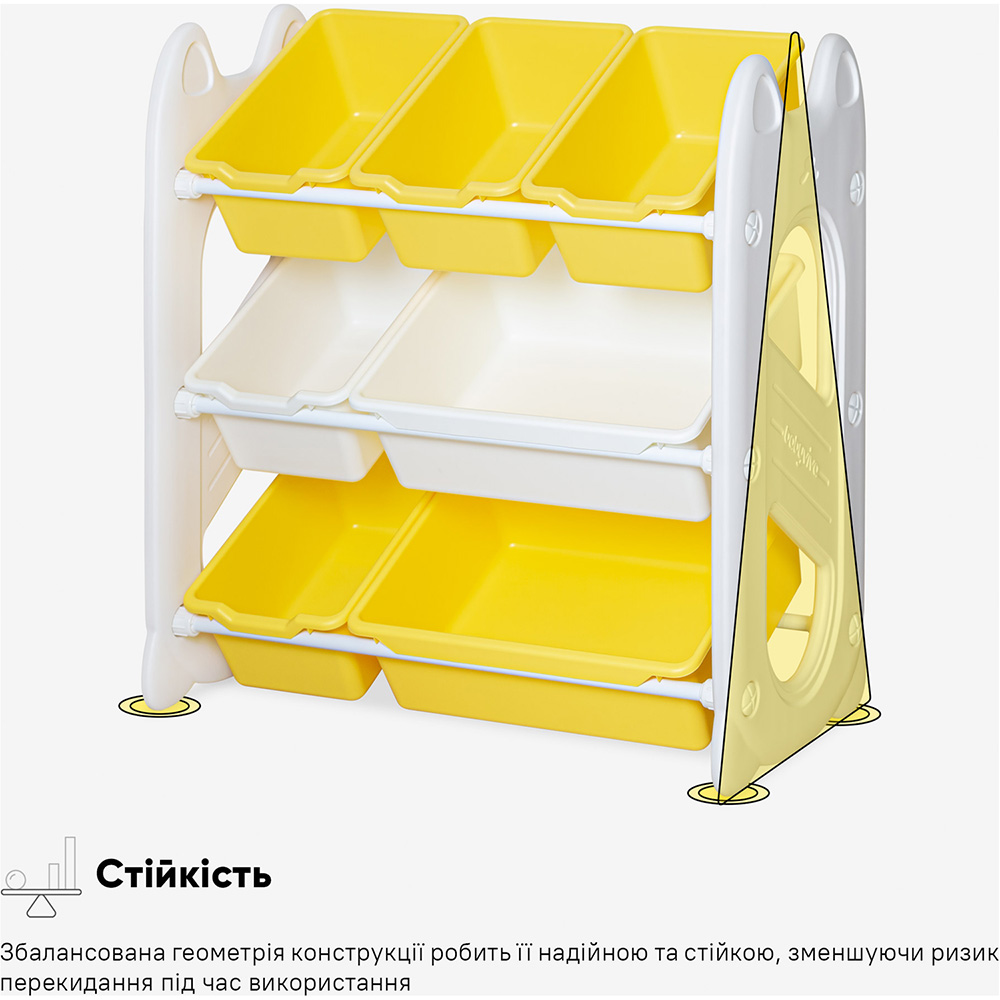 Стеллаж MEALUX Coral Yellow (KD-E022 Yellow) ᐉ купить в FOXTROT