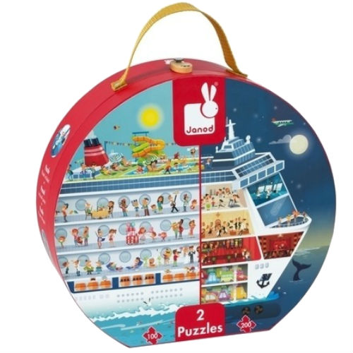Набір JANOD з 2 пазлів Круїзний лайнер (J02726) Предмет вивчення навколишній світ