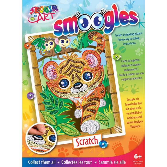 

Набор для творчества SEQUIN ART SMOOGLES Тигр (SA1815), Набор для творчества SMOOGLES Тигр SA1815