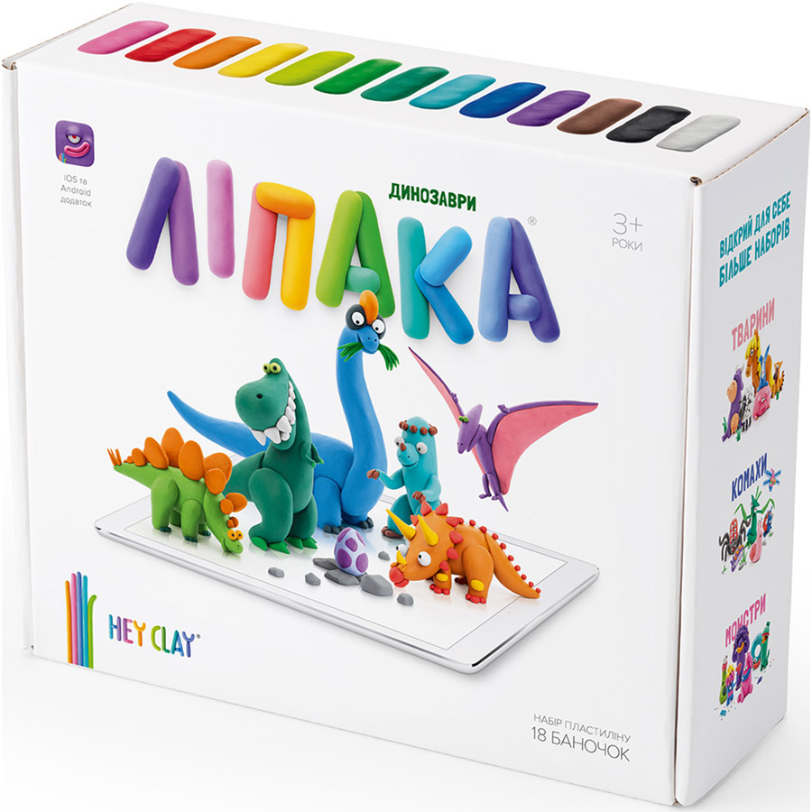 

Набор для лепки ЛІПАКА (с приложением) Динозавры (s006dinos), Набор для лепки (с приложением) Динозавры