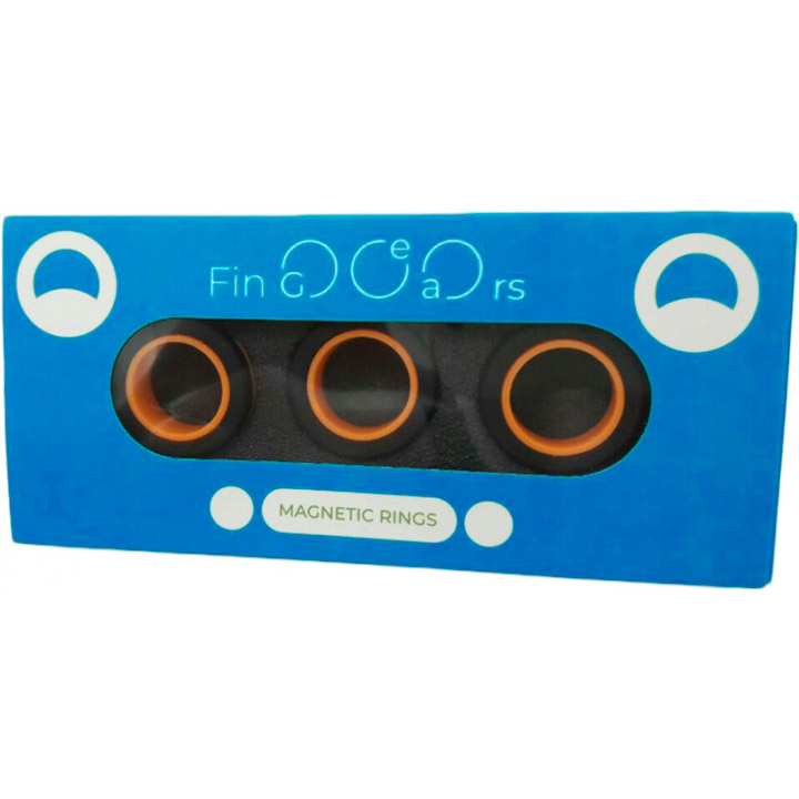 

Магнитные кольца FINGEARS Magnetic Rings Sets Size L Black/Orange (FG380LBLKOR), Magnetic Rings Sets Size L Black-Orange