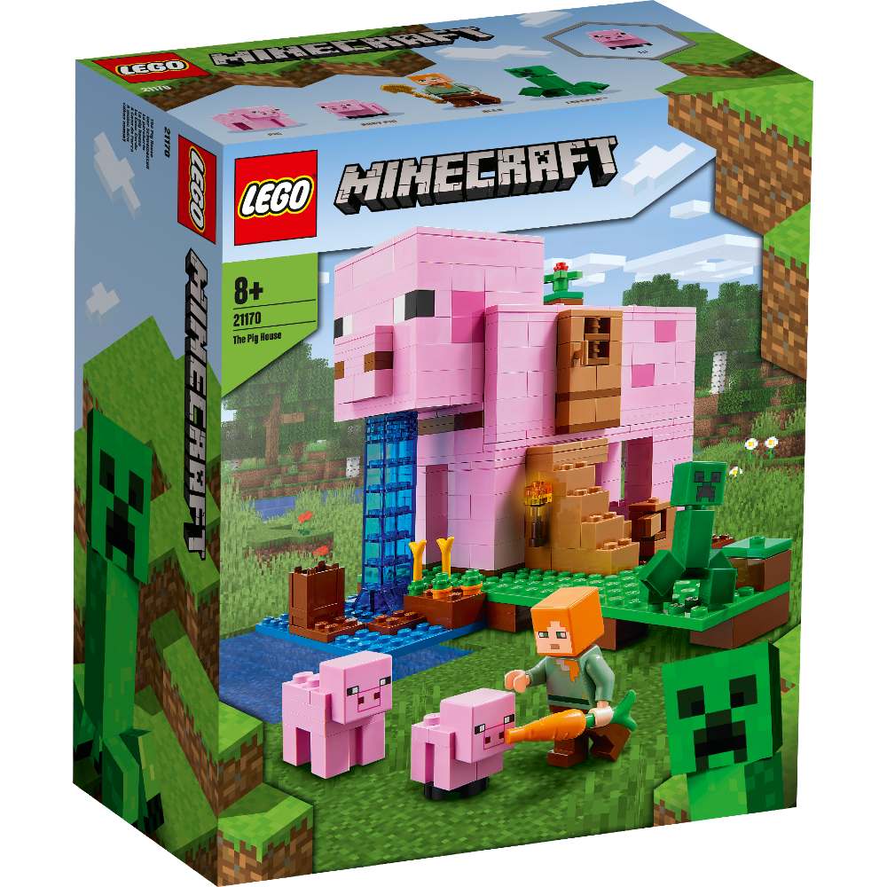 Конструктор LEGO Minecraft будинок-Свиня 490 деталей (21170)