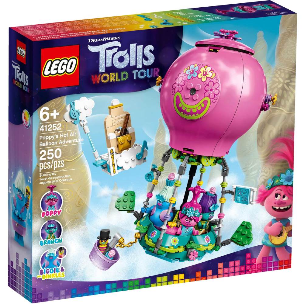 

Конструктор LEGO Trolls Приключение Розочки на воздушном шаре 250 деталей (41252), Конструктор Trolls Пригода Мачка на повітряній