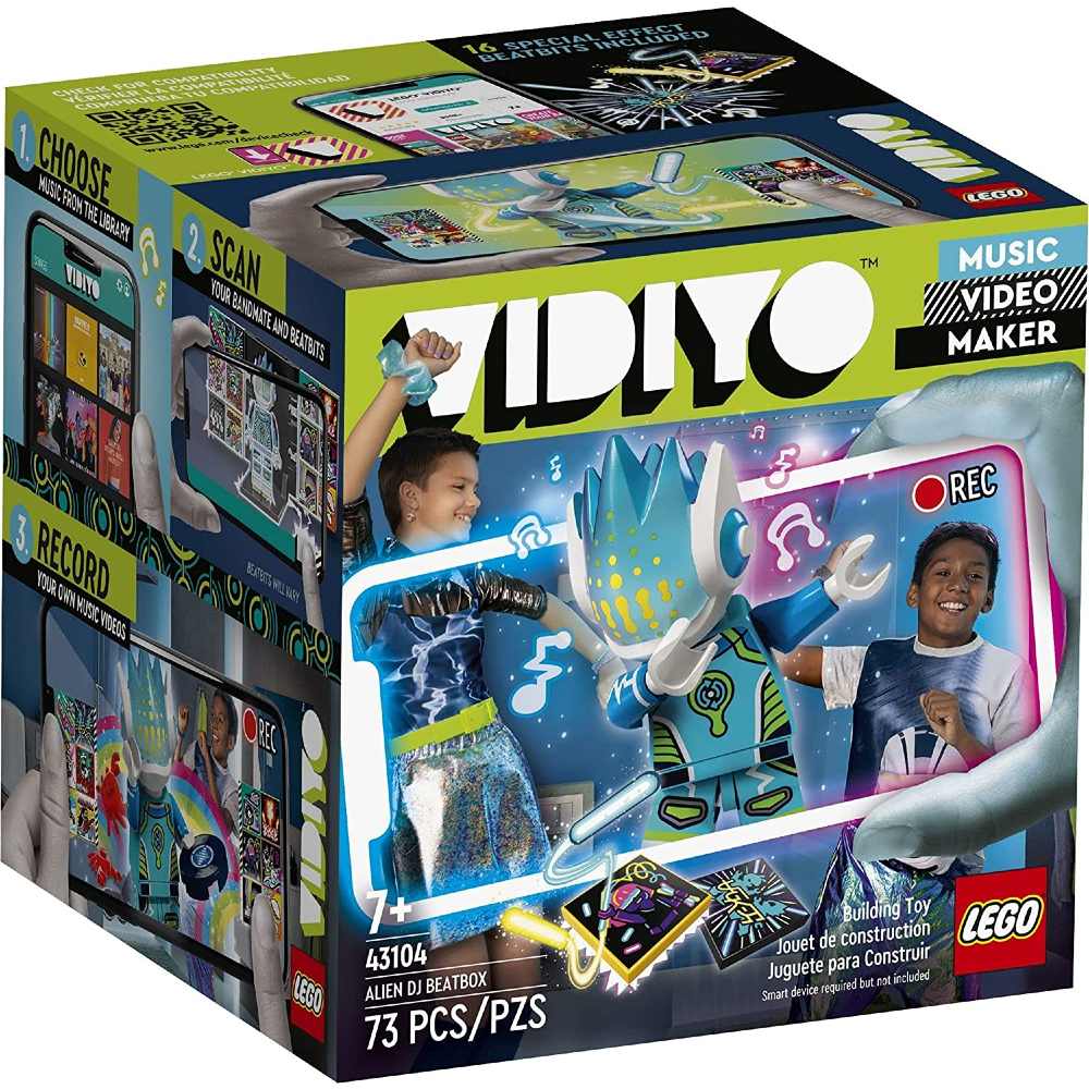 

Конструктор LEGO VIDIYO Куб БитБокс Пришелец-ди-джей 73 детали (43104), Конструктор VIDIYO Бітбокс Діджея Прибульця