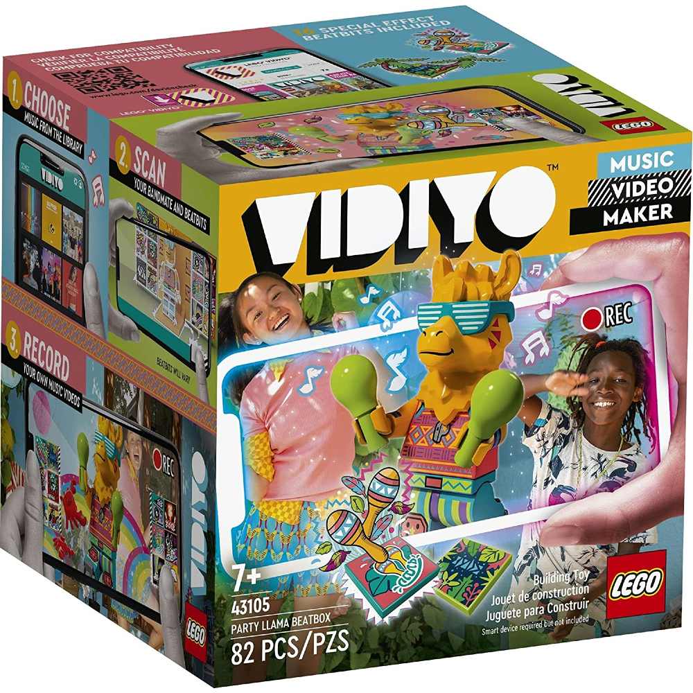 

Конструктор LEGO VIDIYO Куб БитБокс Лама-тусовщица 82 детали (43105), Конструктор VIDIYO Бітбокс Любителя вечірок