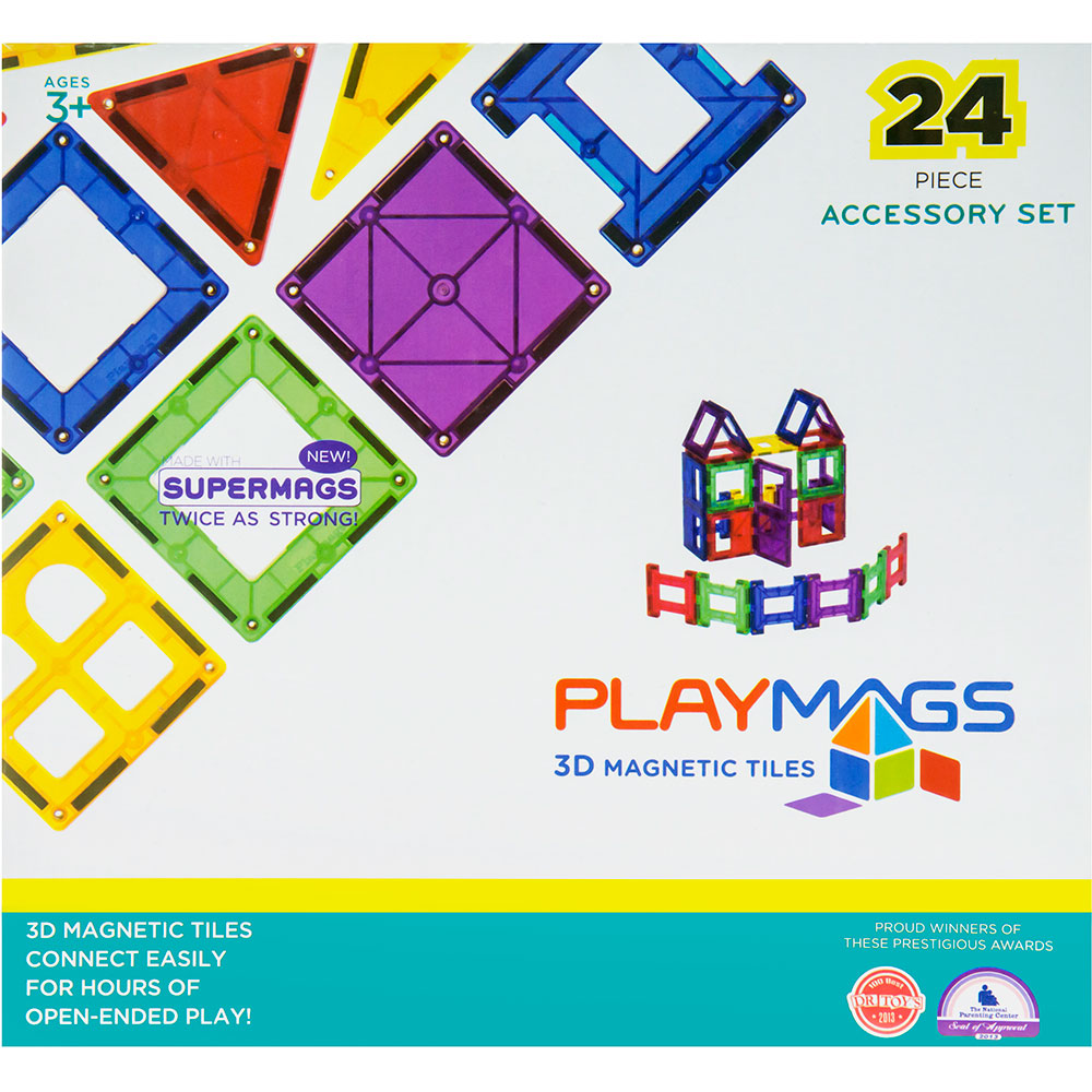 

Конструктор MAGPLAYER Playmags 24 пр (PM162), Конструктор Playmags магнітний набір 24 ел. PM162
