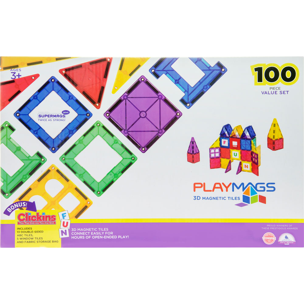 

Конструктор MagPlayer Playmags 100 пр (PM151), Конструктор Playmags магнітний набір 100 ел. PM151