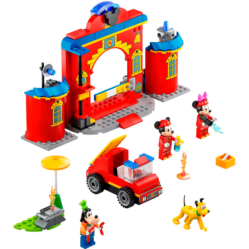 

Конструктор LEGO Mickey and Friends Пожарная часть и машина Микки и его друзей 144 детали (10776), Конструктор Disney Пожежне депо й