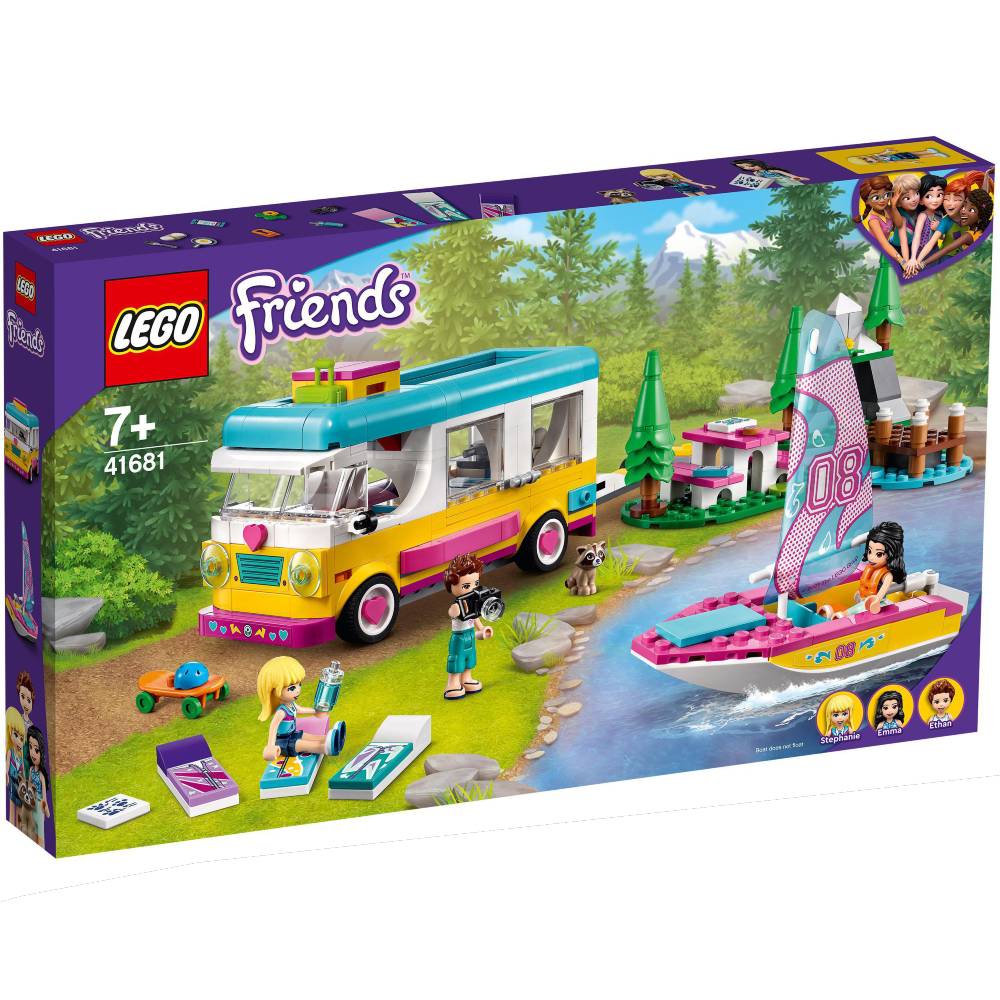 

Конструктор LEGO Friends Лесной дом на колесах и парусная лодка 487 деталей (41681), Конструктор Friends Лісовий будинок