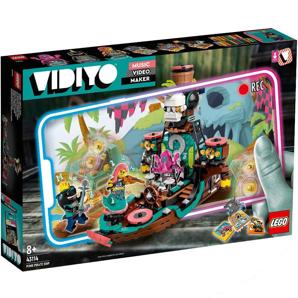 

Конструктор LEGO VIDIYO Punk Pirate Ship (Корабль Пирата Панка) 615 деталей (43114), Конструктор VIDIYO Піратський панк-корабель 43114