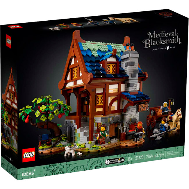 

Конструктор LEGO Ideas Средневековая кузница 2164 деталь (21325), Конструктор Ideas Середньовічна кузня 21325