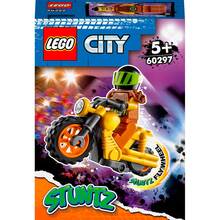 Конструктор LEGO City Stuntz Руйнівний трюковий мотоцикл 12 деталей (60297)