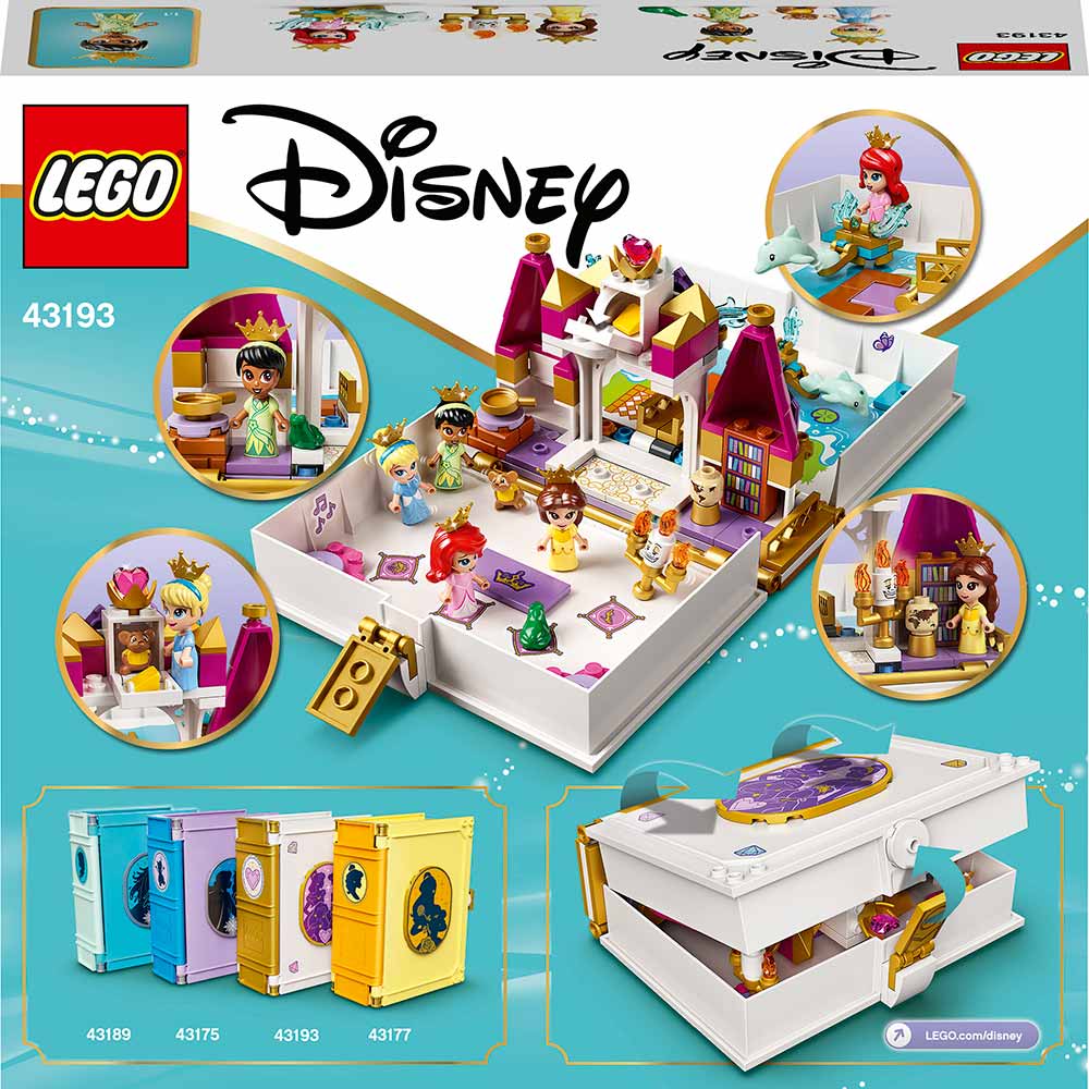 Зображення Конструктор LEGO Disney Princess Книга казкових пригод Аріель, Белль, Попелюшки та Тіани 130 деталей (43193)