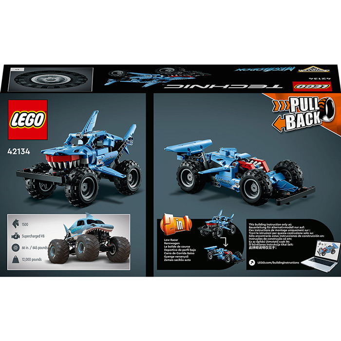 Конструктор LEGO Technic Monster Jam Megalodon 260 деталей (42134) Тематика транспорт