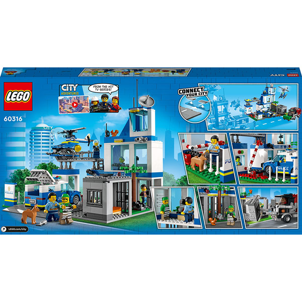 Конструктор LEGO City Полицейский участок 668 деталей (60316) Тематика полиция