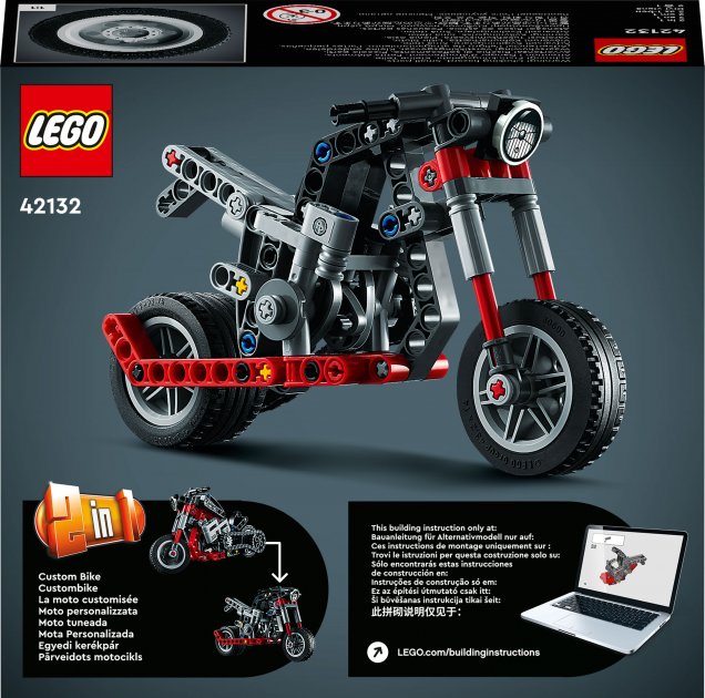 Зовнішній вигляд Конструктор LEGO Technic Мотоцикл 163 деталі (42132)