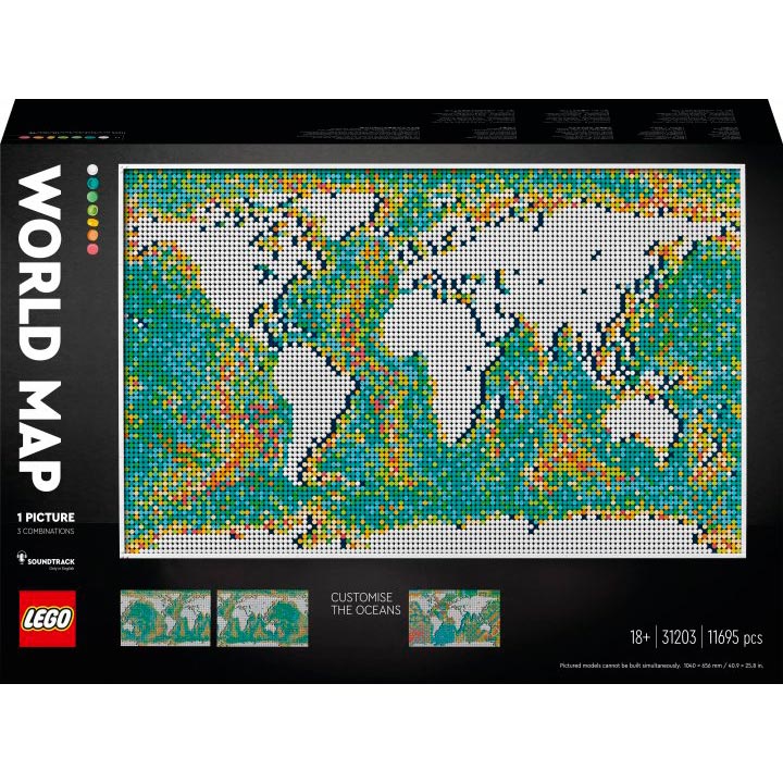 

Конструктор LEGO Art Карта мира 11695 деталей (31203), Конструктор Art Карта світу 31203