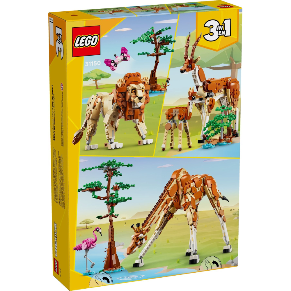 Конструктор LEGO Creator Дикие животные сафари (31150) Тип классический