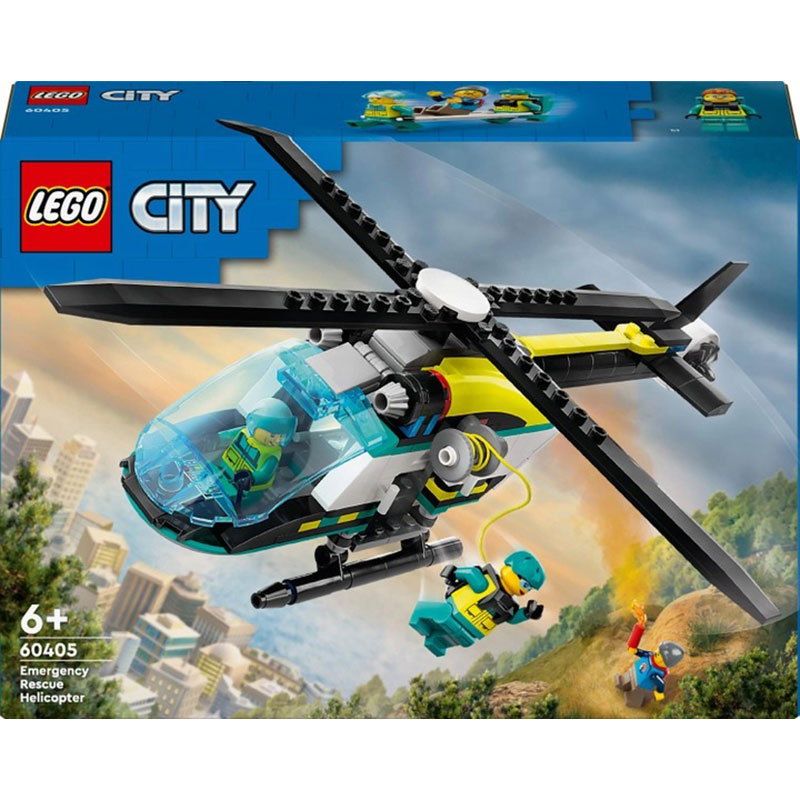 Конструктор LEGO City Вертоліт аварійно-рятувальної служби 226 деталей (60405)