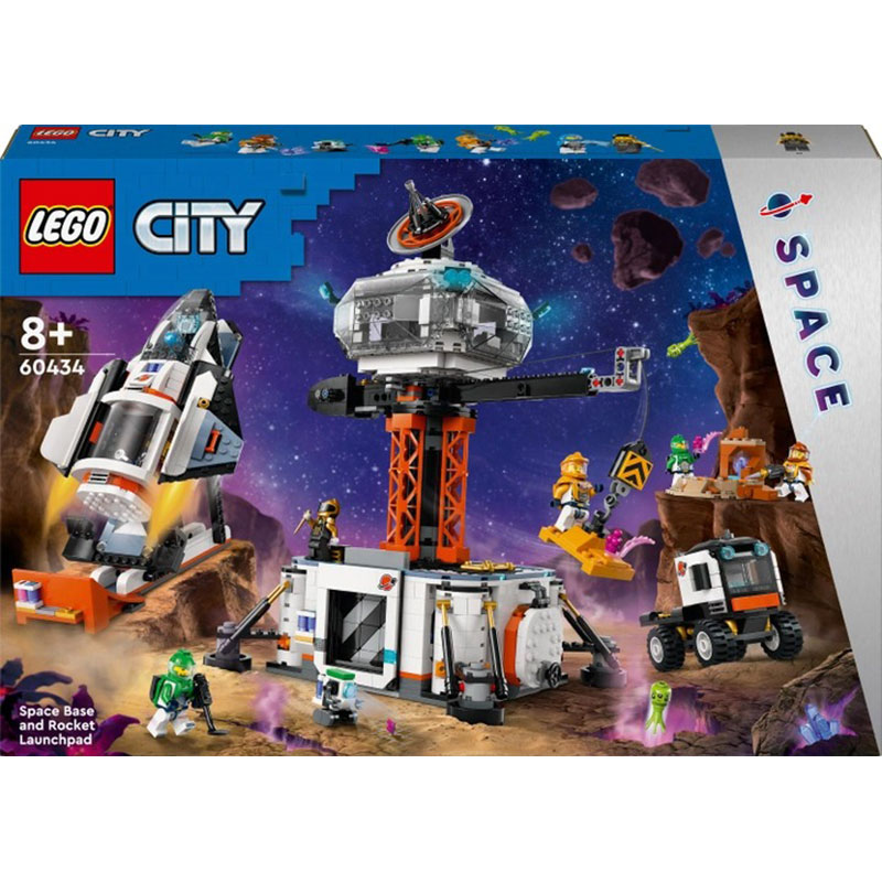 Конструктор LEGO City Космічна база та стартовий майданчик для ракети 1422 деталей (60434) Конструктор LEGO City Космічна база та стартовий майданчик для ракети 1422 деталей (60434)