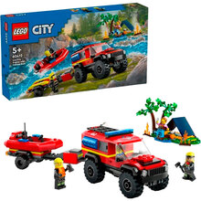 Конструктор LEGO City Пожарный внедорожник со спасательной лодкой 301 деталей (60412)