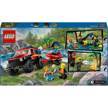 Конструктор LEGO City Пожарный внедорожник со спасательной лодкой 301 деталей (60412)
