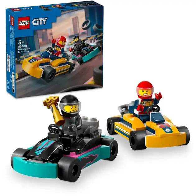 Конструктор LEGO City Картинг и гонщики 99 деталей (60400) Тематика транспорт