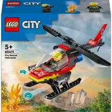 Конструктор LEGO City Пожежний рятувальний вертоліт 85 деталей (60411)