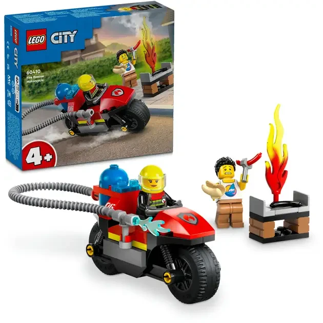 Конструктор LEGO City Пожежний рятувальний мотоцикл 57 деталей (60410) Тип класичний