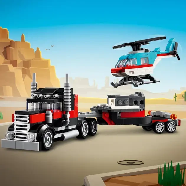 Конструктор LEGO Creator Бортовой грузовик с вертолетом 270 деталей (31146) Тип транспорта грузовик