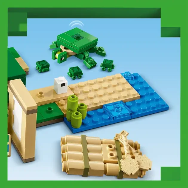 Фото Конструктор LEGO Minecraft Пляжный дом в форме черепахи 234 деталей (21254)