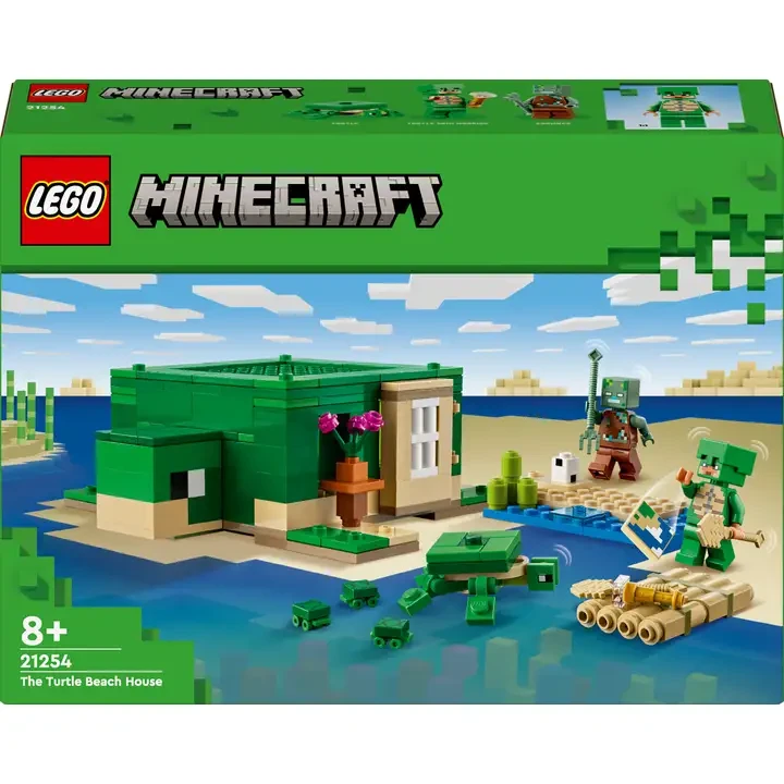 Конструктор LEGO Minecraft Пляжный дом в форме черепахи 234 деталей (21254) Конструктор LEGO Minecraft Пляжный дом в форме черепахи 234 деталей (21254)