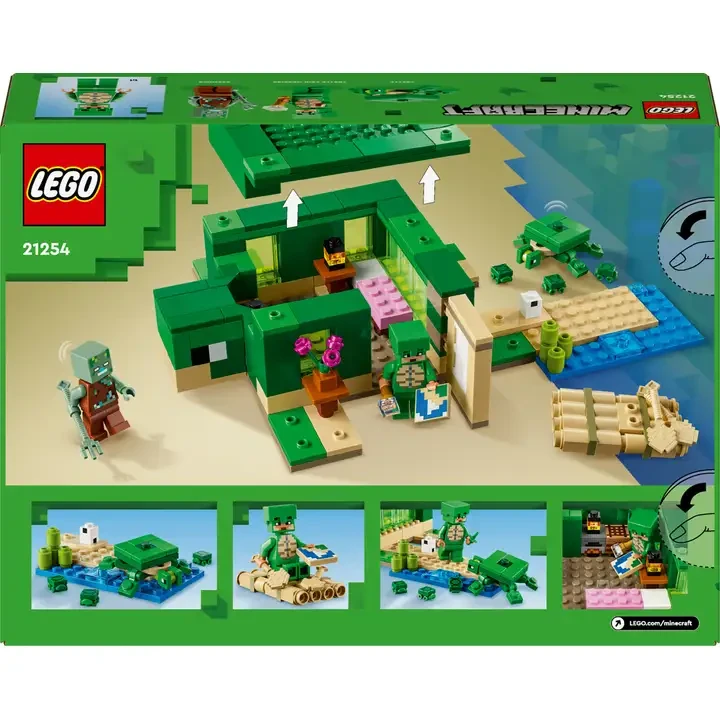 Конструктор LEGO Minecraft Пляжный дом в форме черепахи 234 деталей (21254) Крепление блок